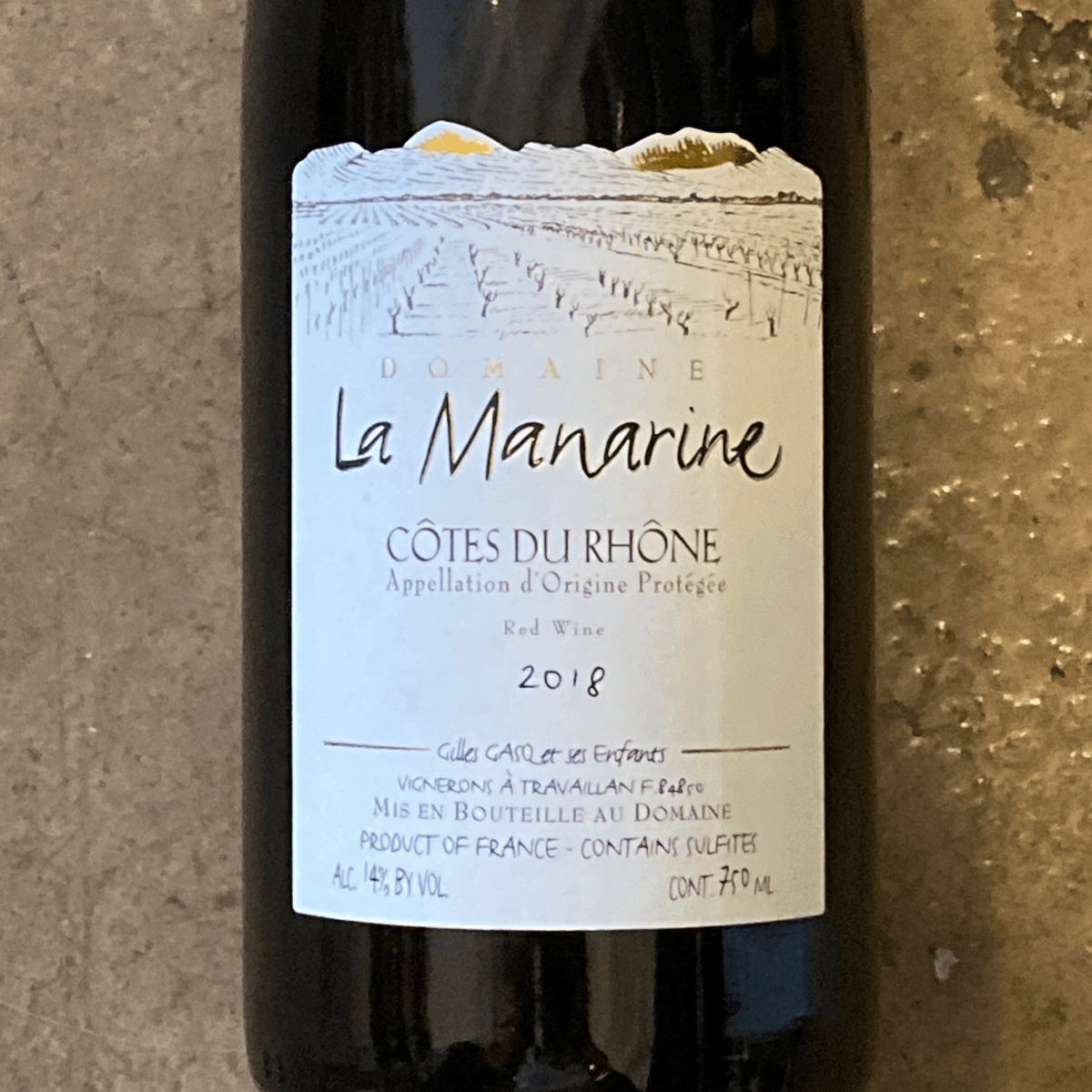 Domaine La Manarine, Côtes-du-Rhône Rouge 2022, 750mL