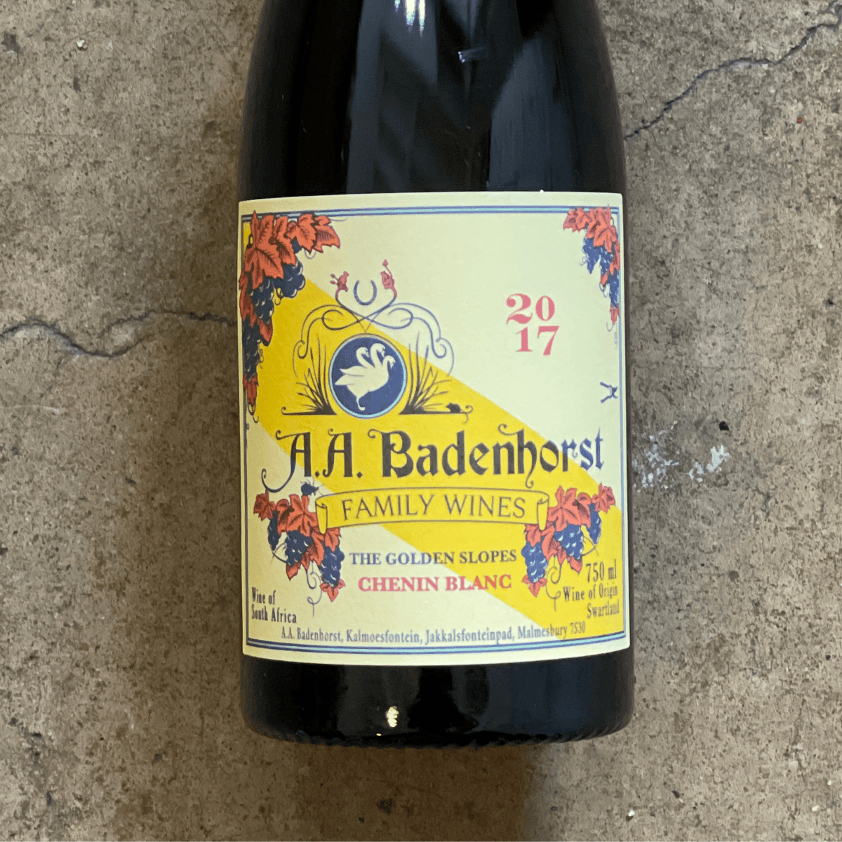 A.A. Badenhorst, The Golden Slopes 2017, 750mL