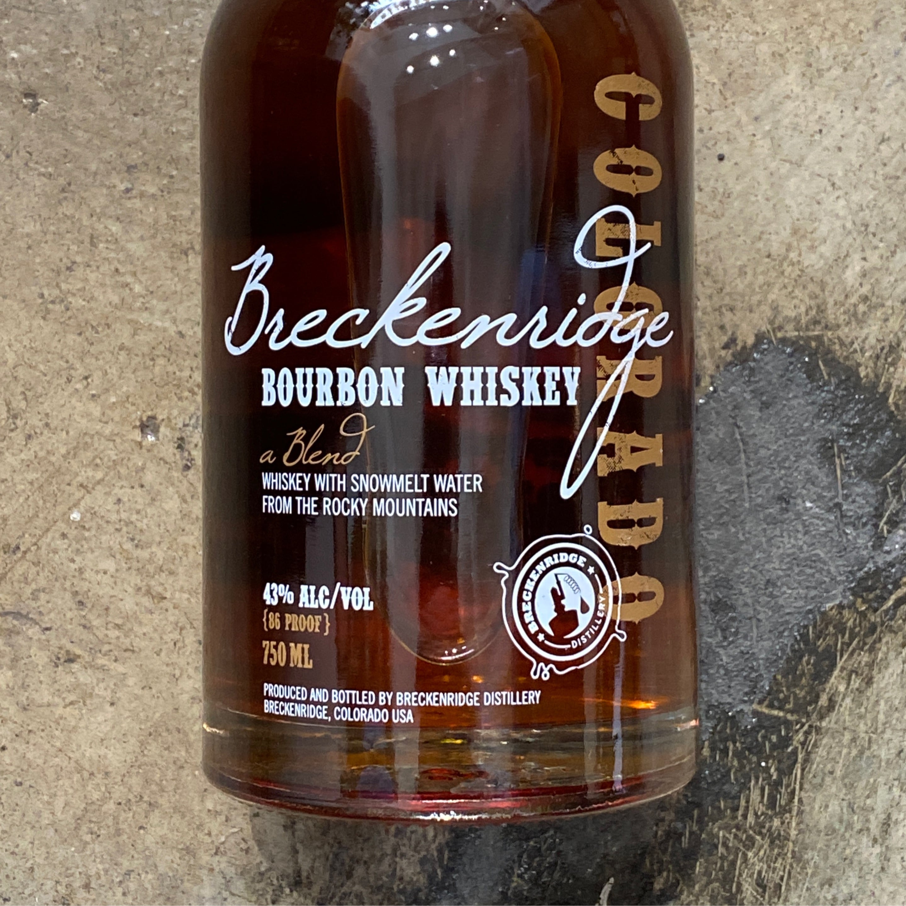 Breckenridge Distillery, Straight Bourbon Whiskey 750mL