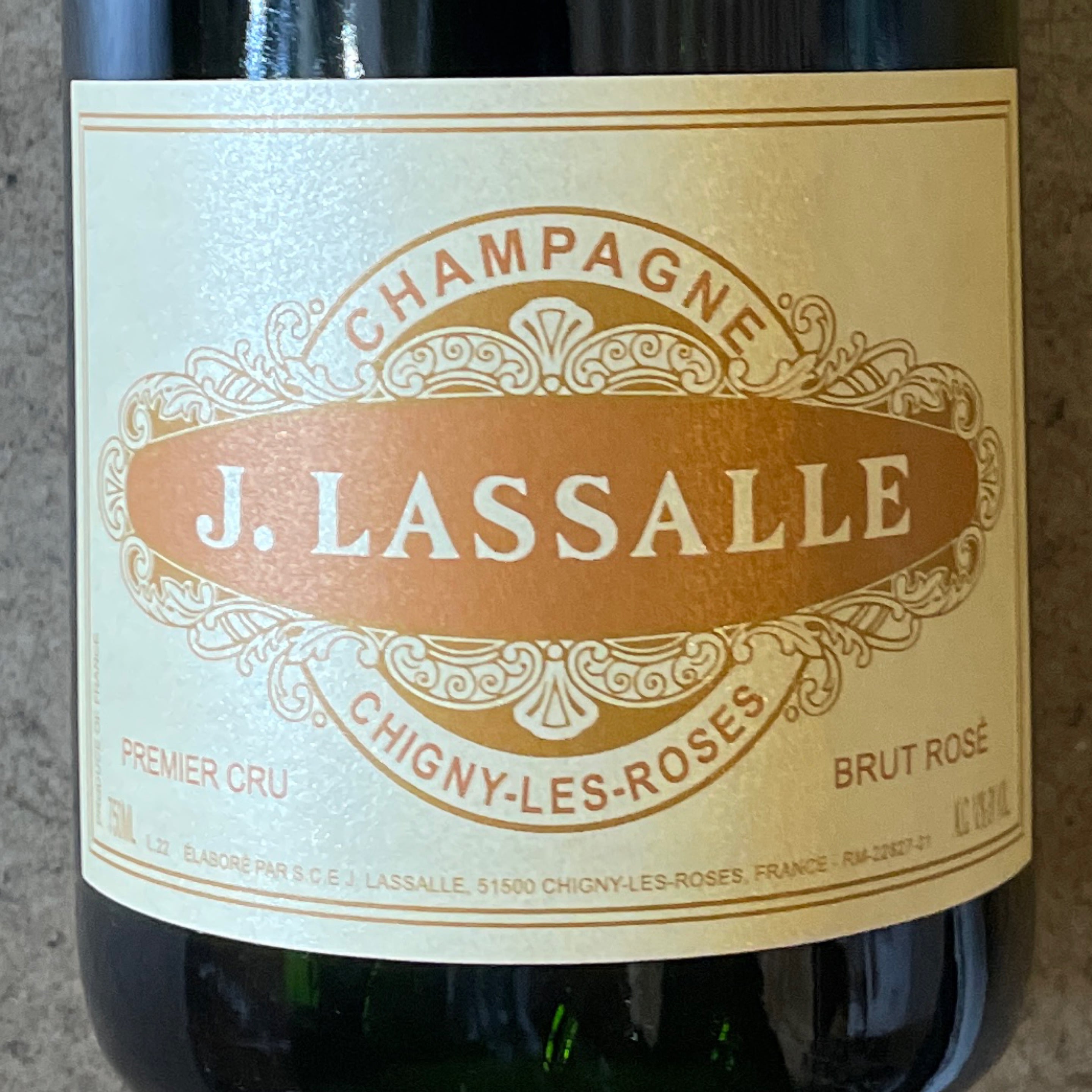 Champange J. Lassalle, Brut Rosé Reserve des Grandes Anées 1er Cru NV, 750 mL