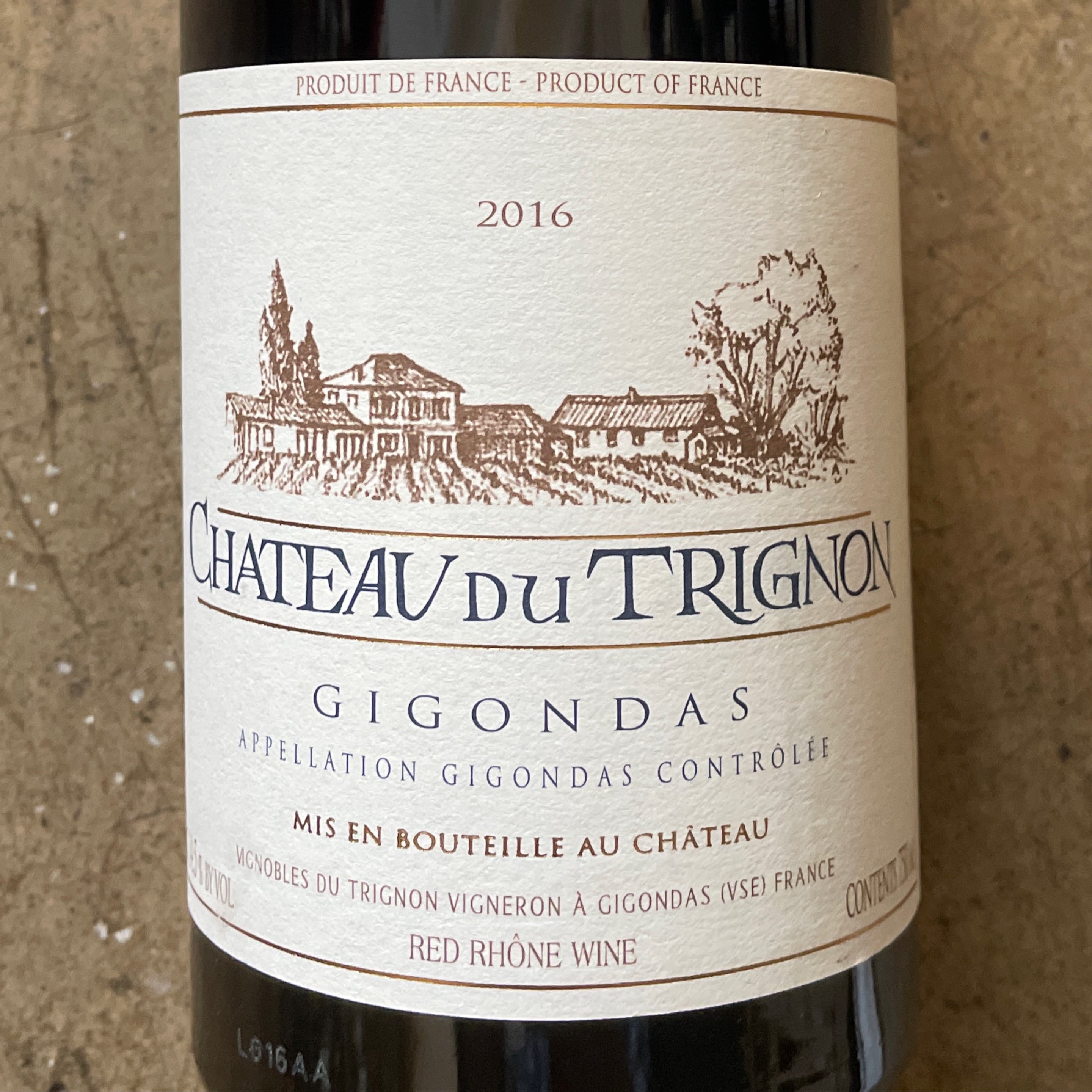 Château du Trignon, Gigondas 2016, 750 mL