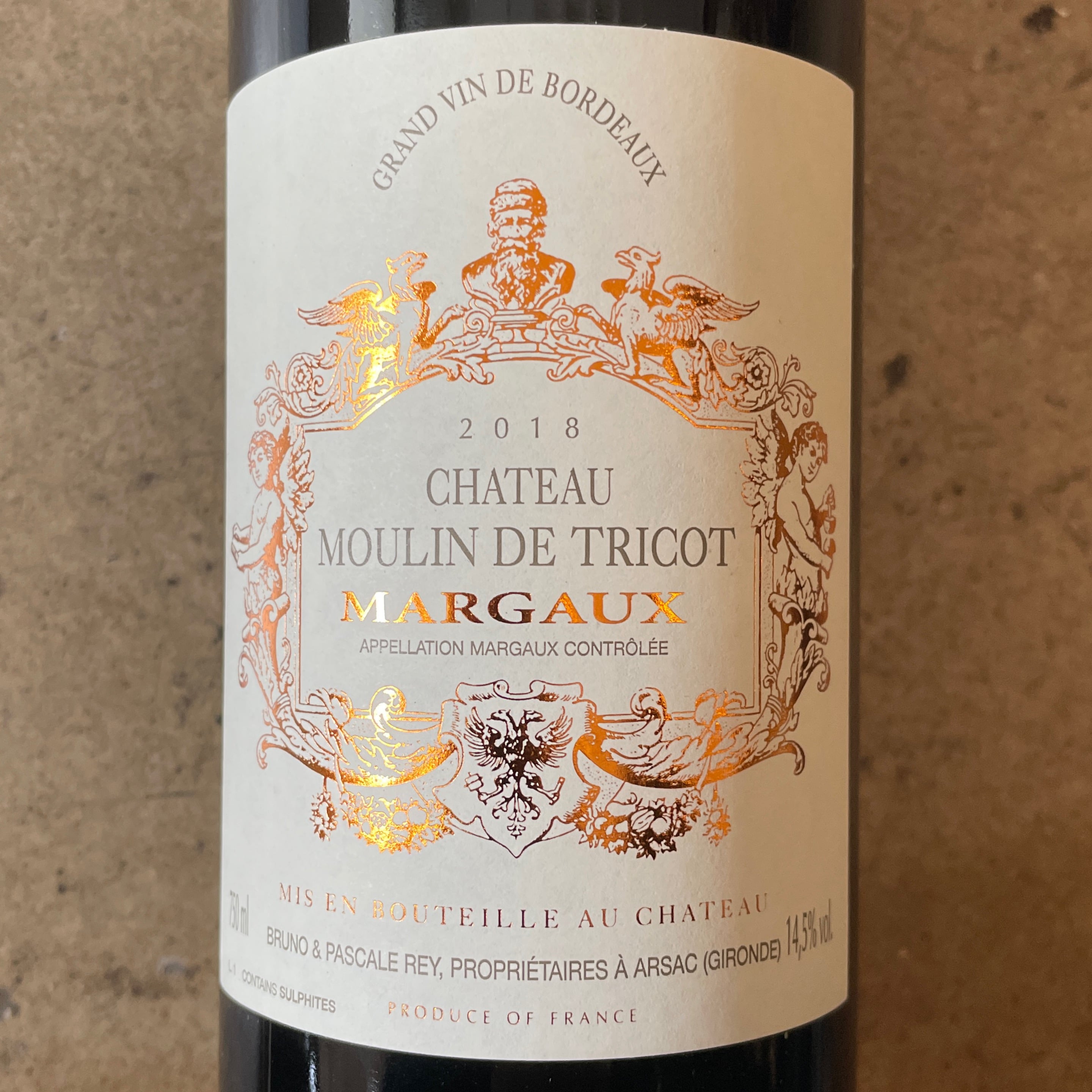 Château Moulin de Tricot, Margaux 2018, 750 mL