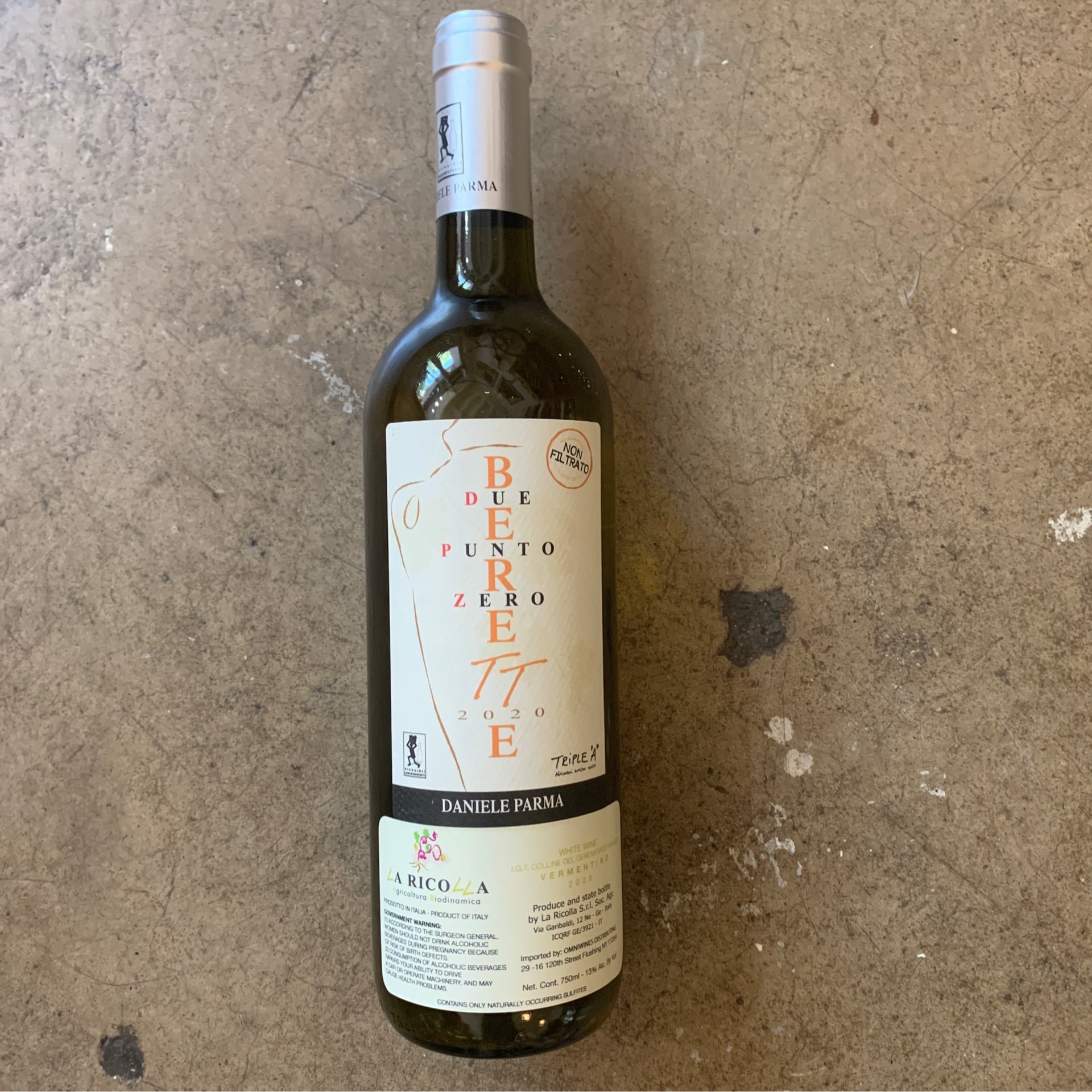 Daniele Parma, "Berette" Colline del Genovesato 2020, 750mL