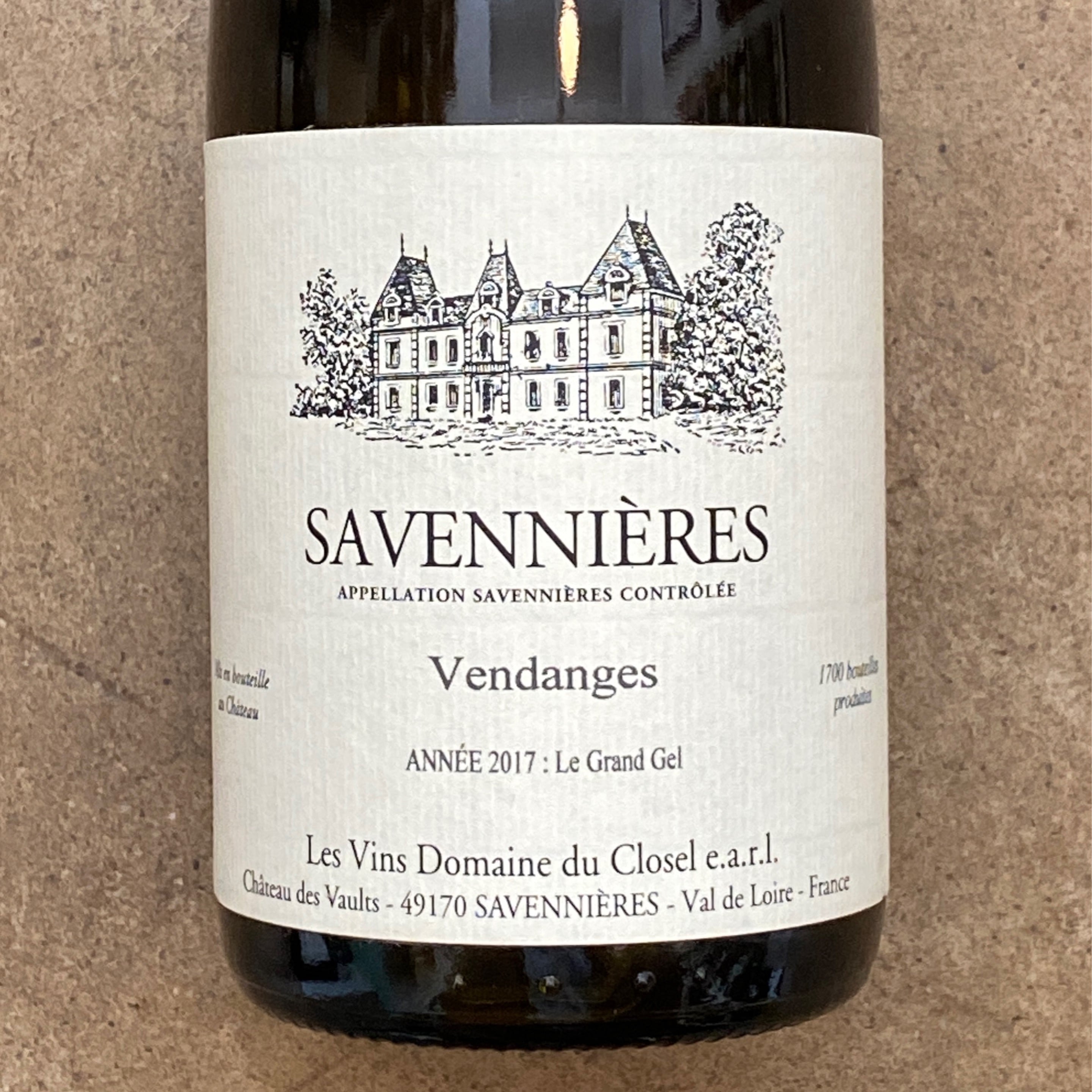 Domaine du Closel, Savennières Vendanges 2017, 750mL
