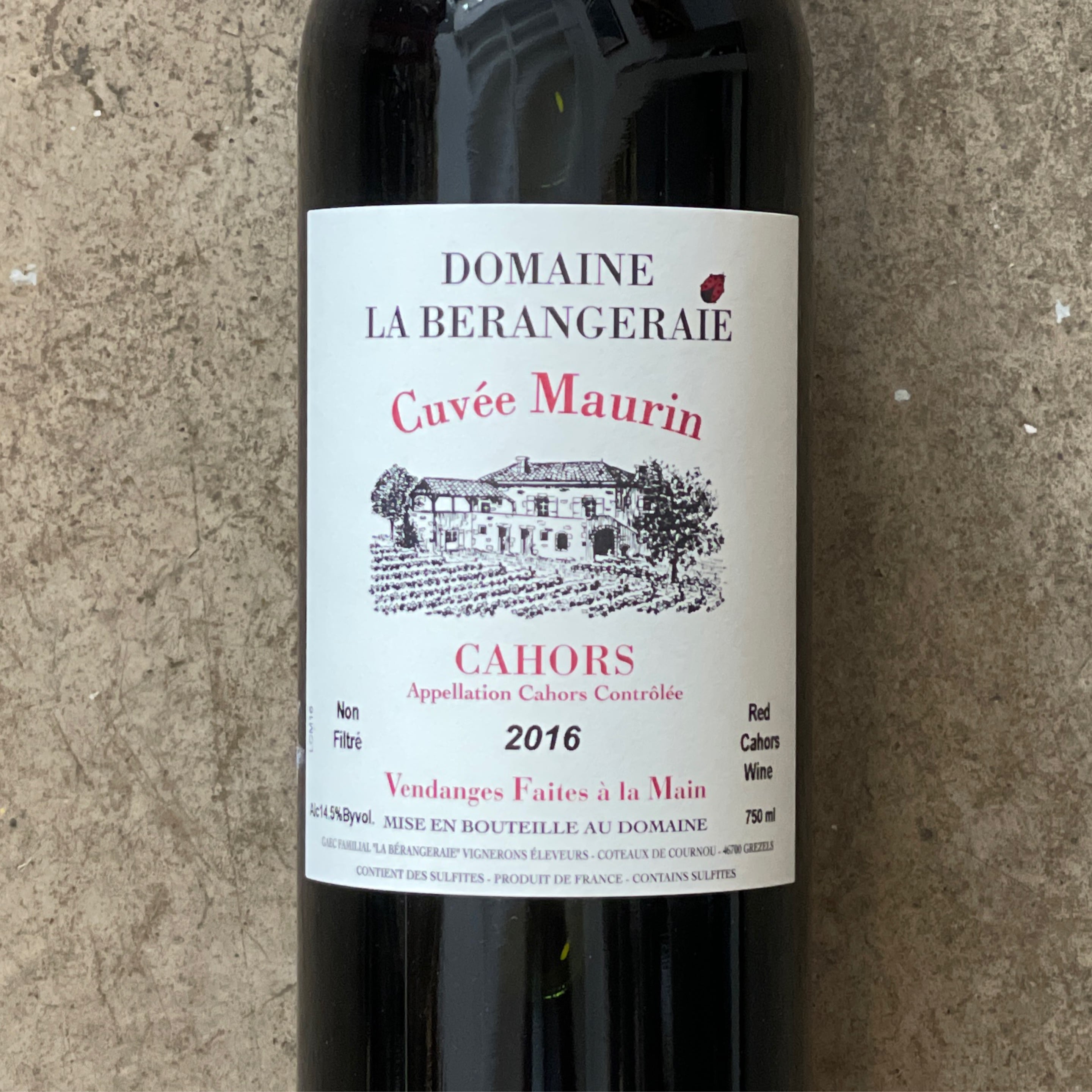 Domaine La Bérangeraie, Cahors Cuvée Maurin 2016, 750mL