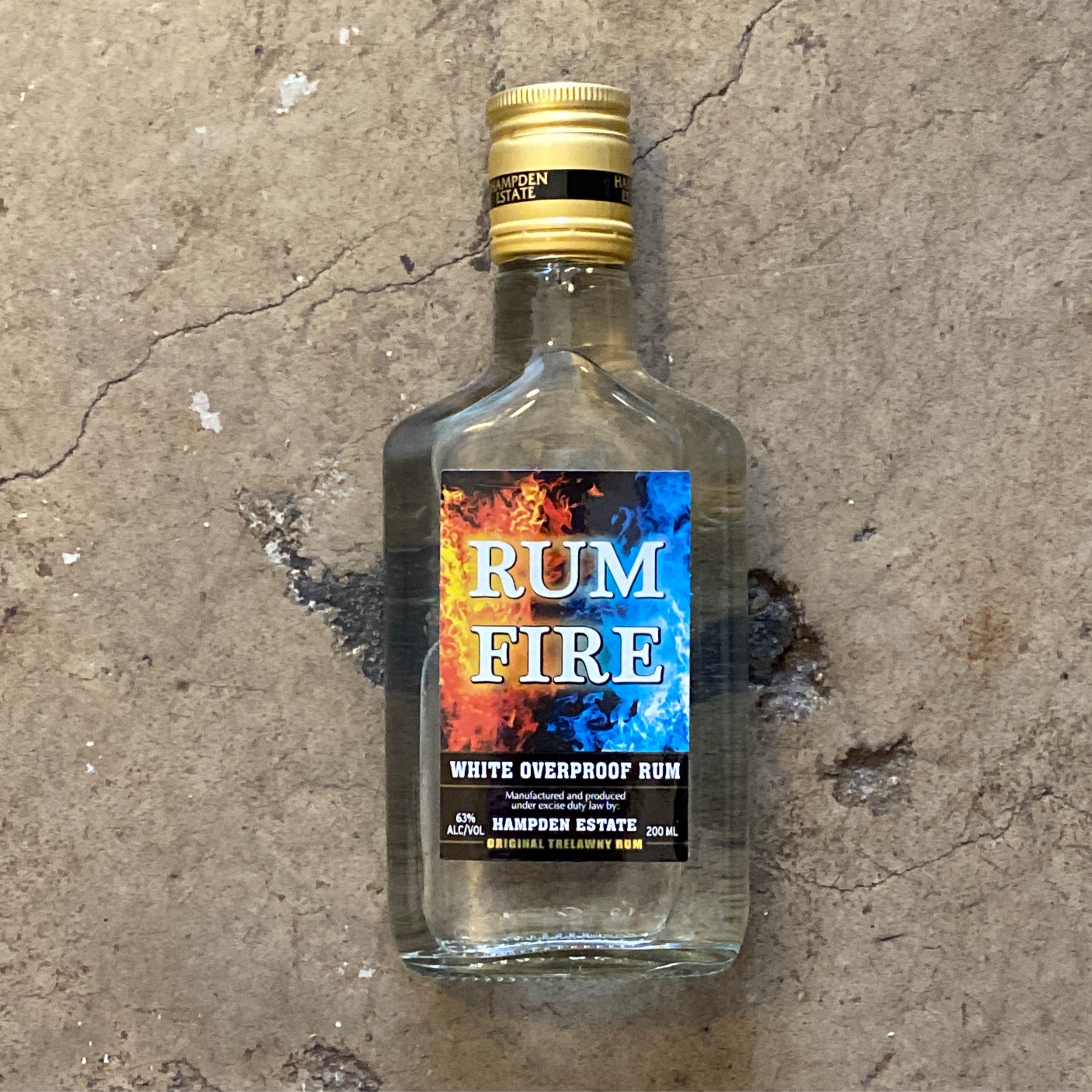 Hampden Estate, Rum Fire Jamaican White Overproof Rum 200mL