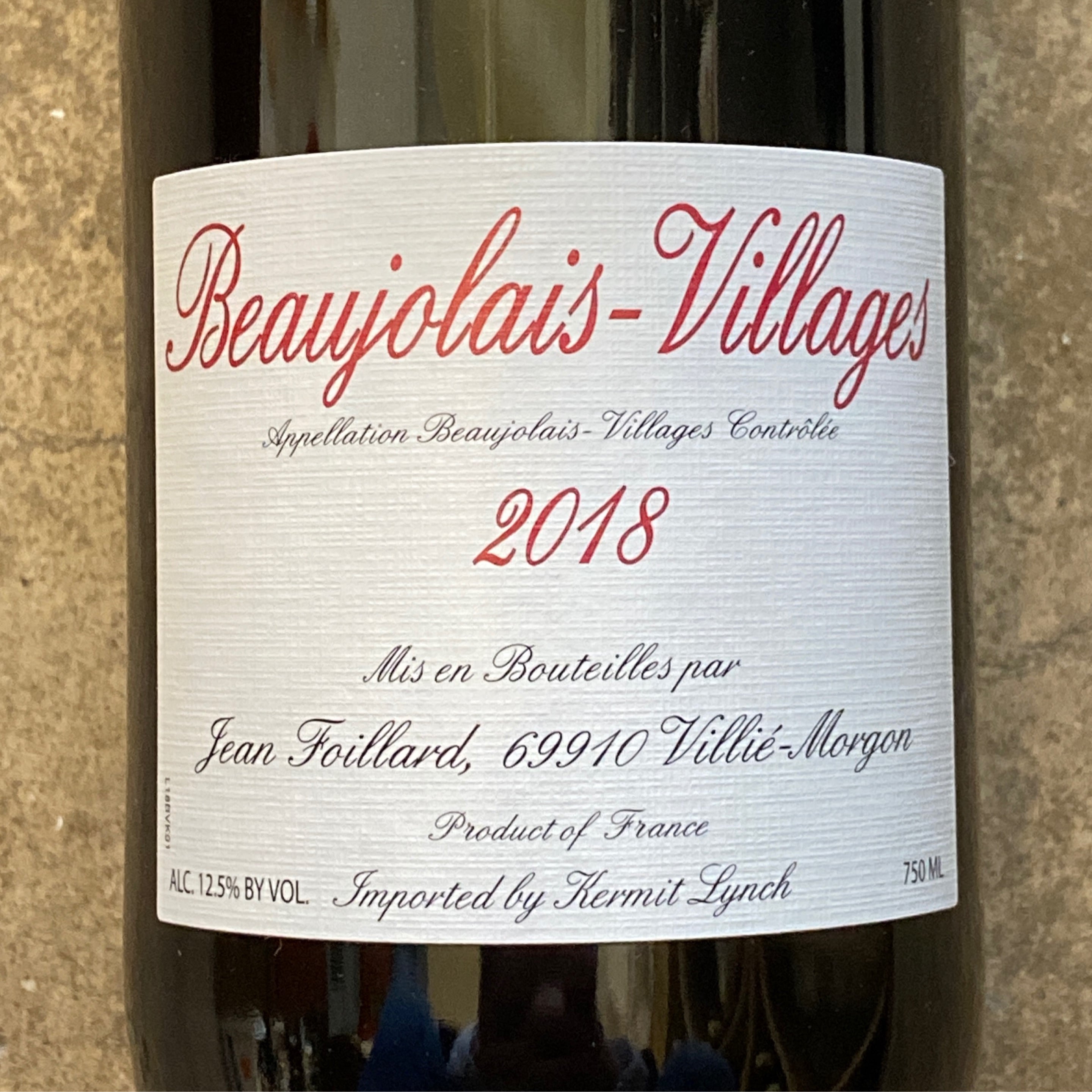 Jean Foillard, Beaujolais-Villages 2018, 750mL