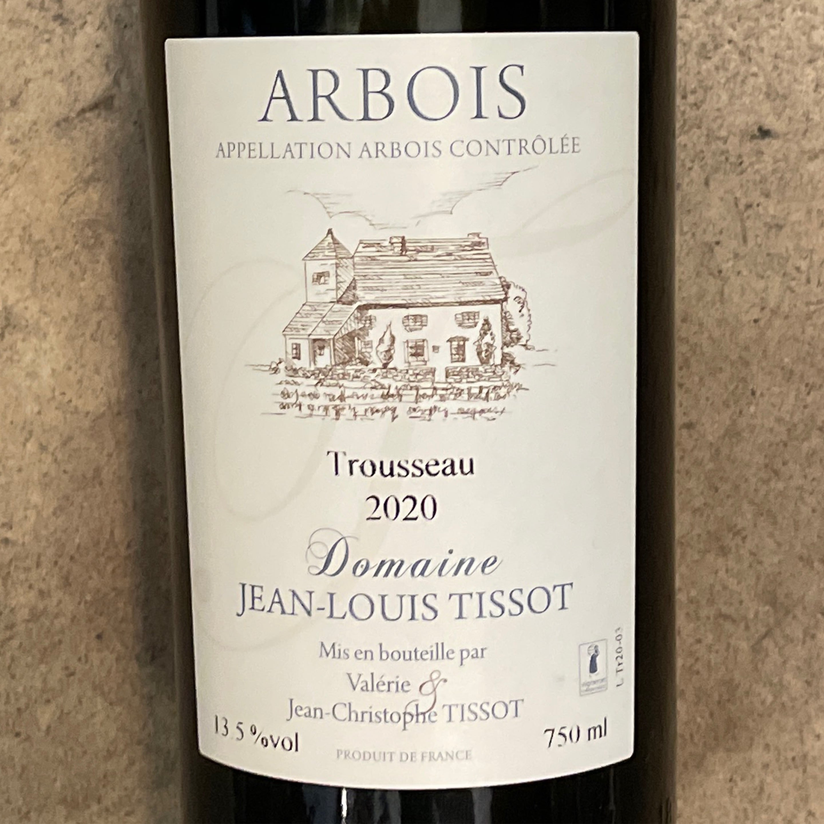 Jean-Louis, Valerie et Jean-Christophe Tissot, Arbois Trousseau 2020, 750 mL
