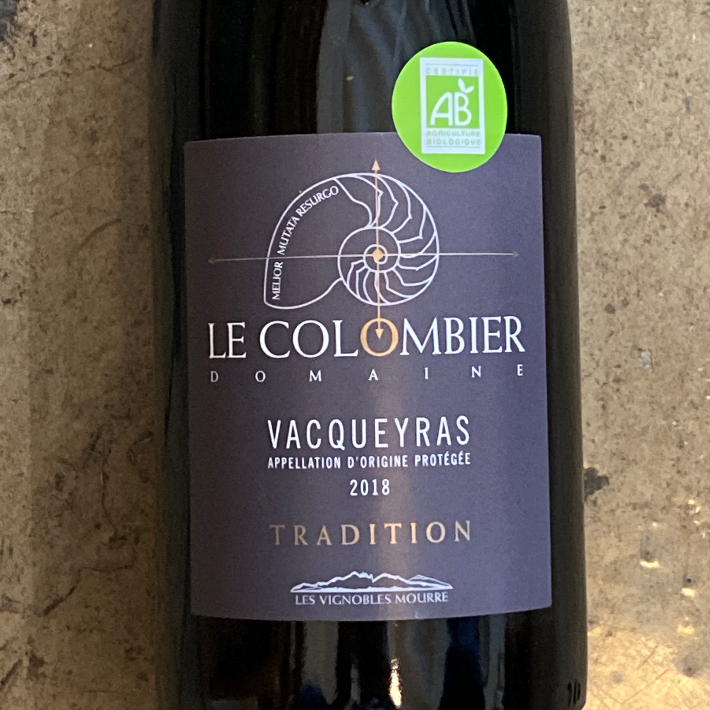 Le Colombier, Vacqueyras Tradition 2018, 750mL