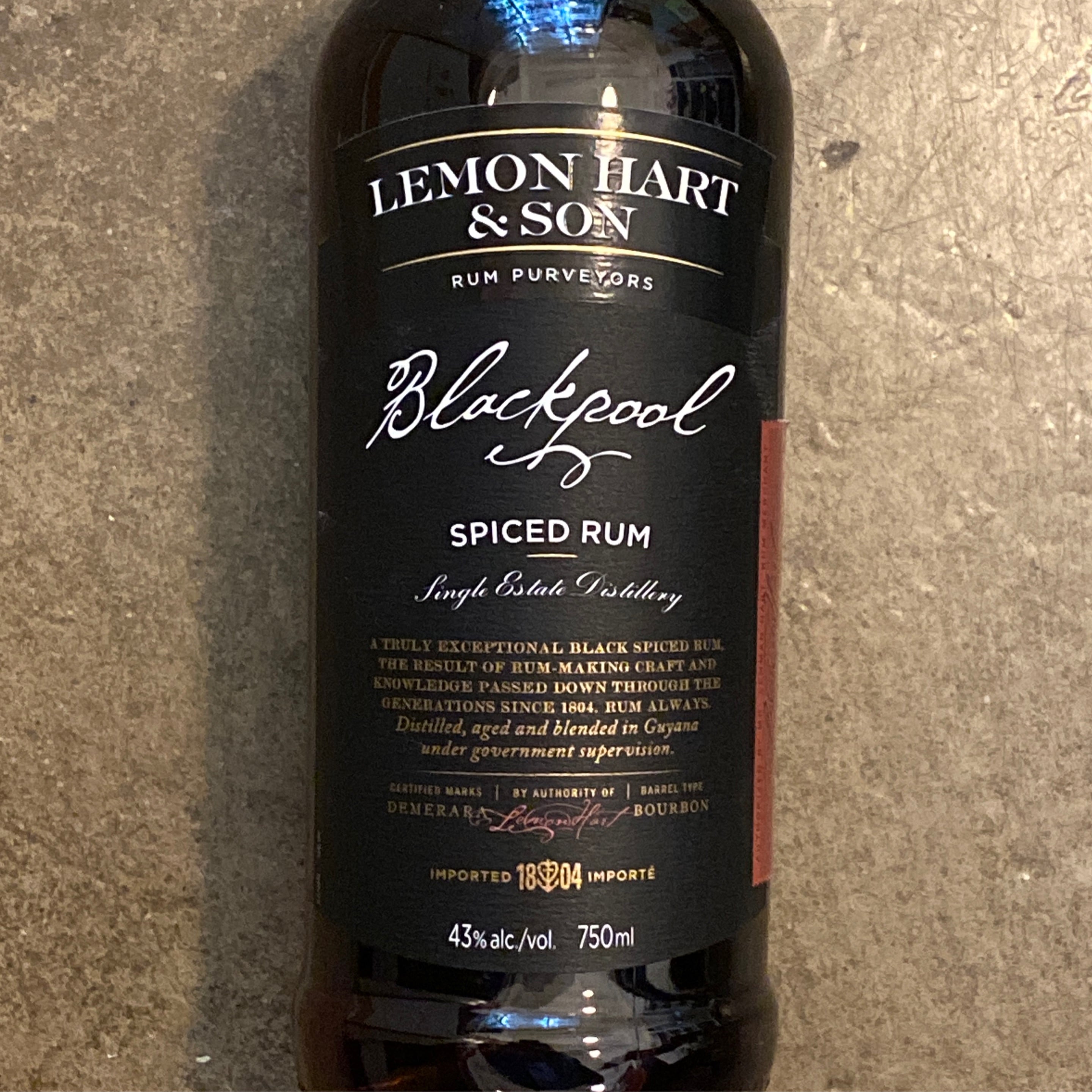 Lemon Hart, Blackpool Spiced Rum 750ml