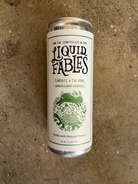 Liquid Fables "Tortoise & The Hare" Vodka Lemon Mint Cocktail 355 ML Regular