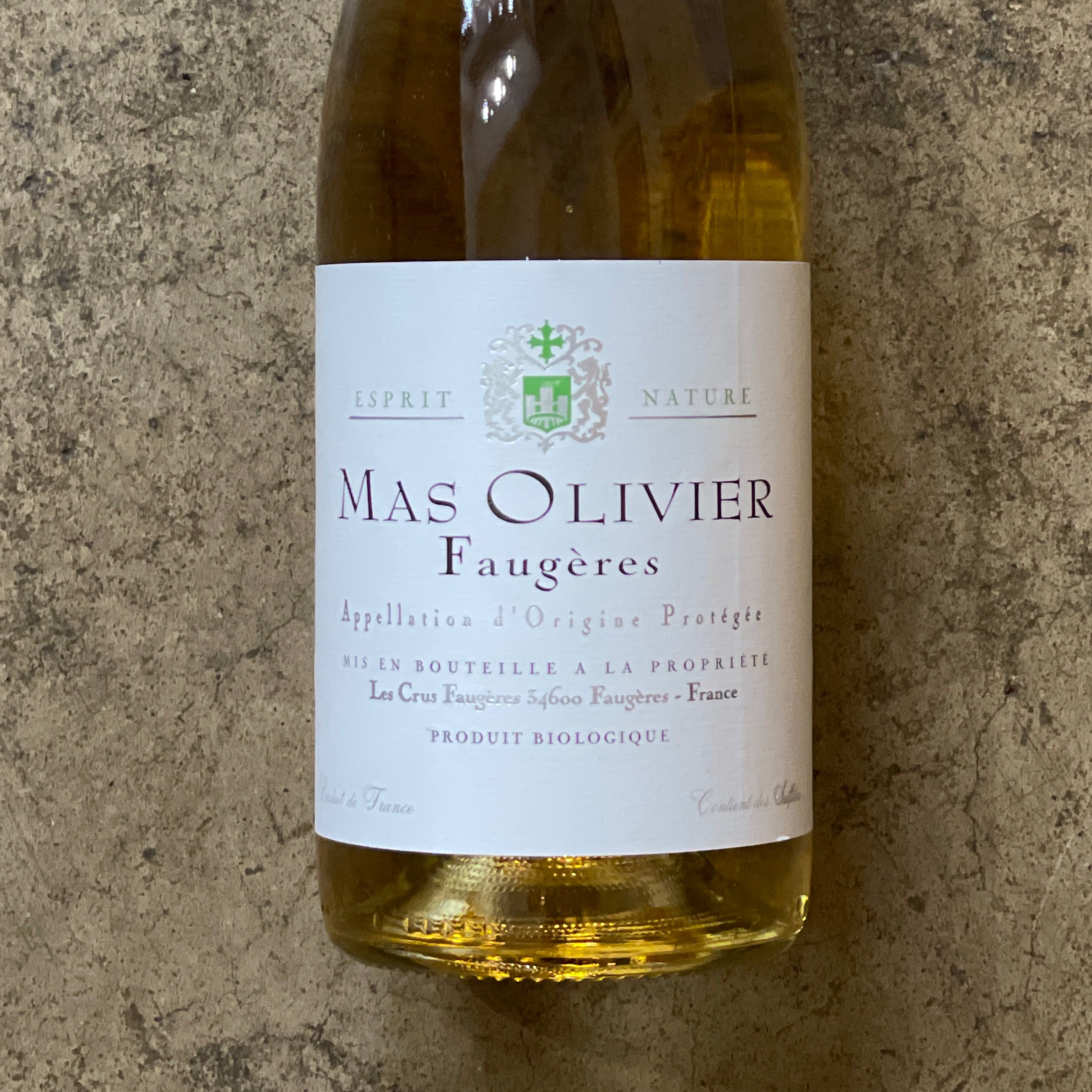 Mas Olivier, Faugères Blanc Esprit Nature 2018, 750mL