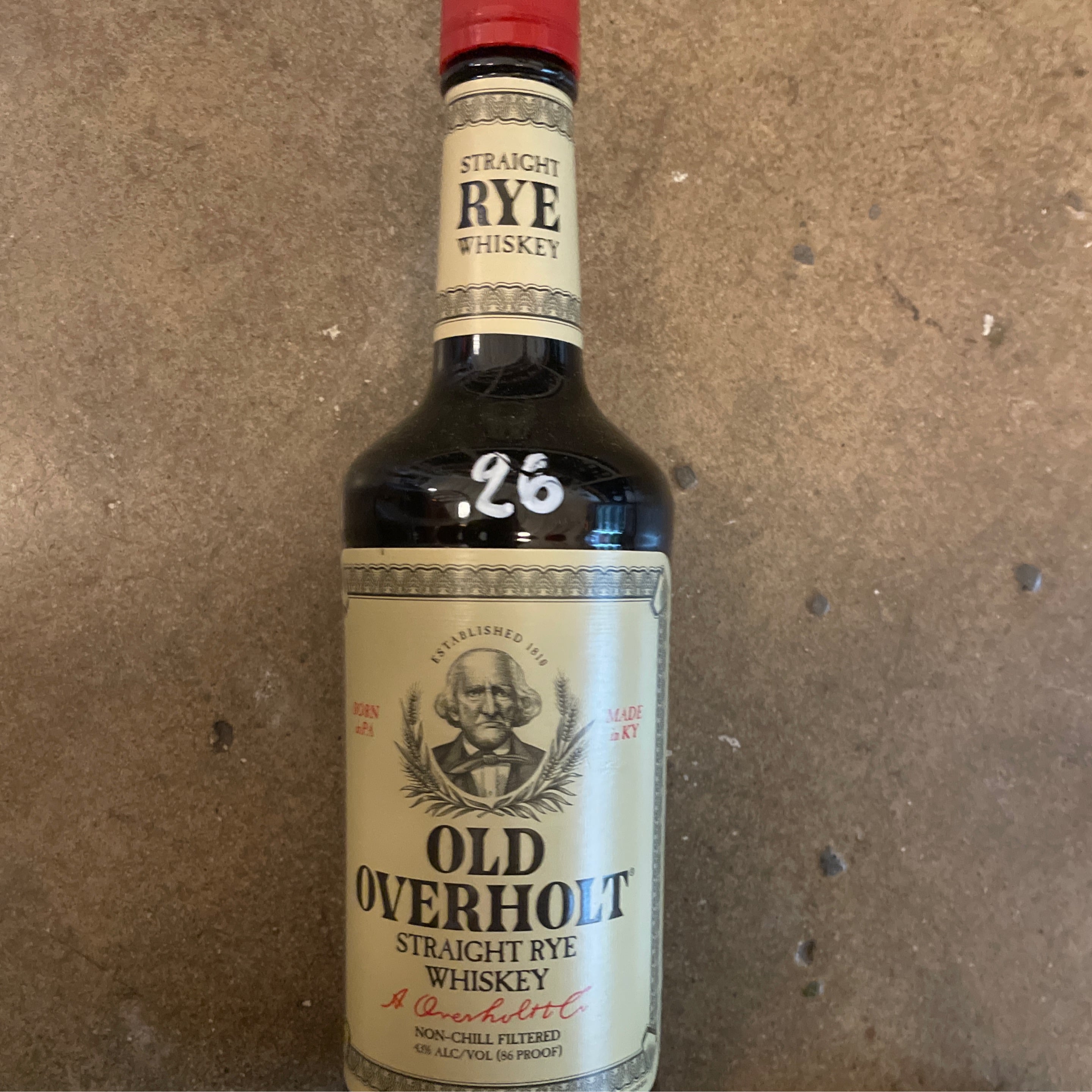 Old Overholt, Bonded Straight Rye Whiskey 750 mL