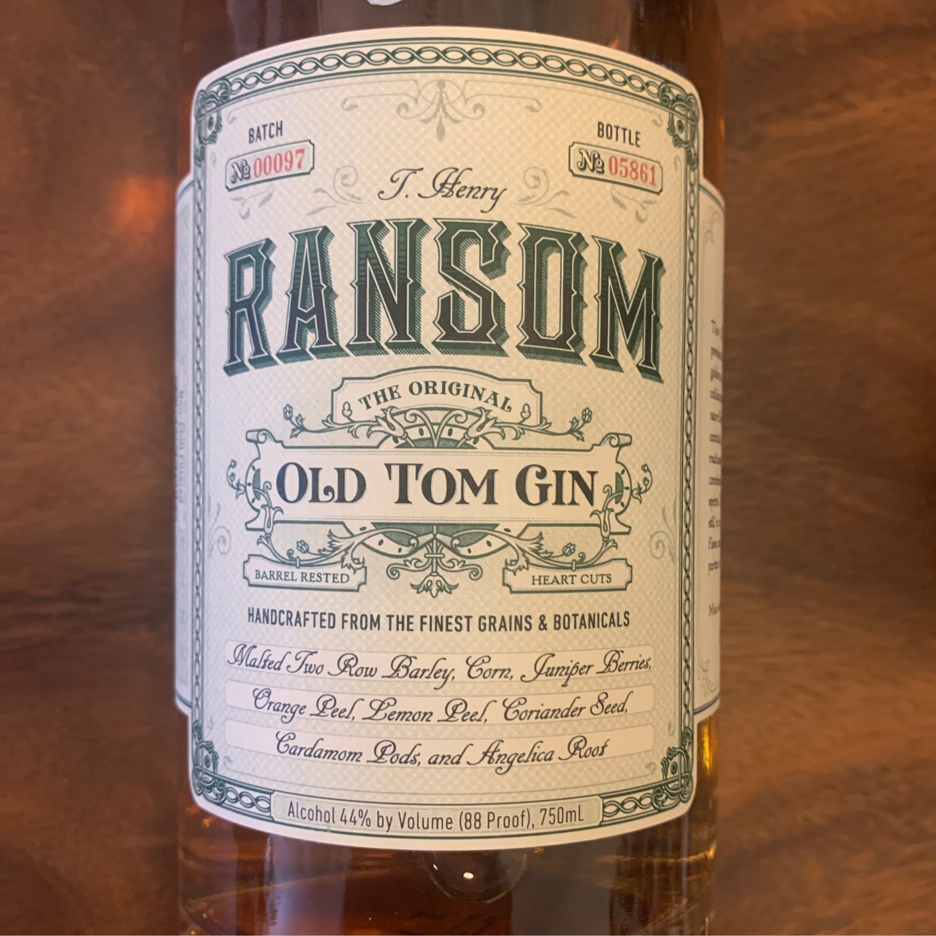 Ransom, Old Tom Gin 750 mL