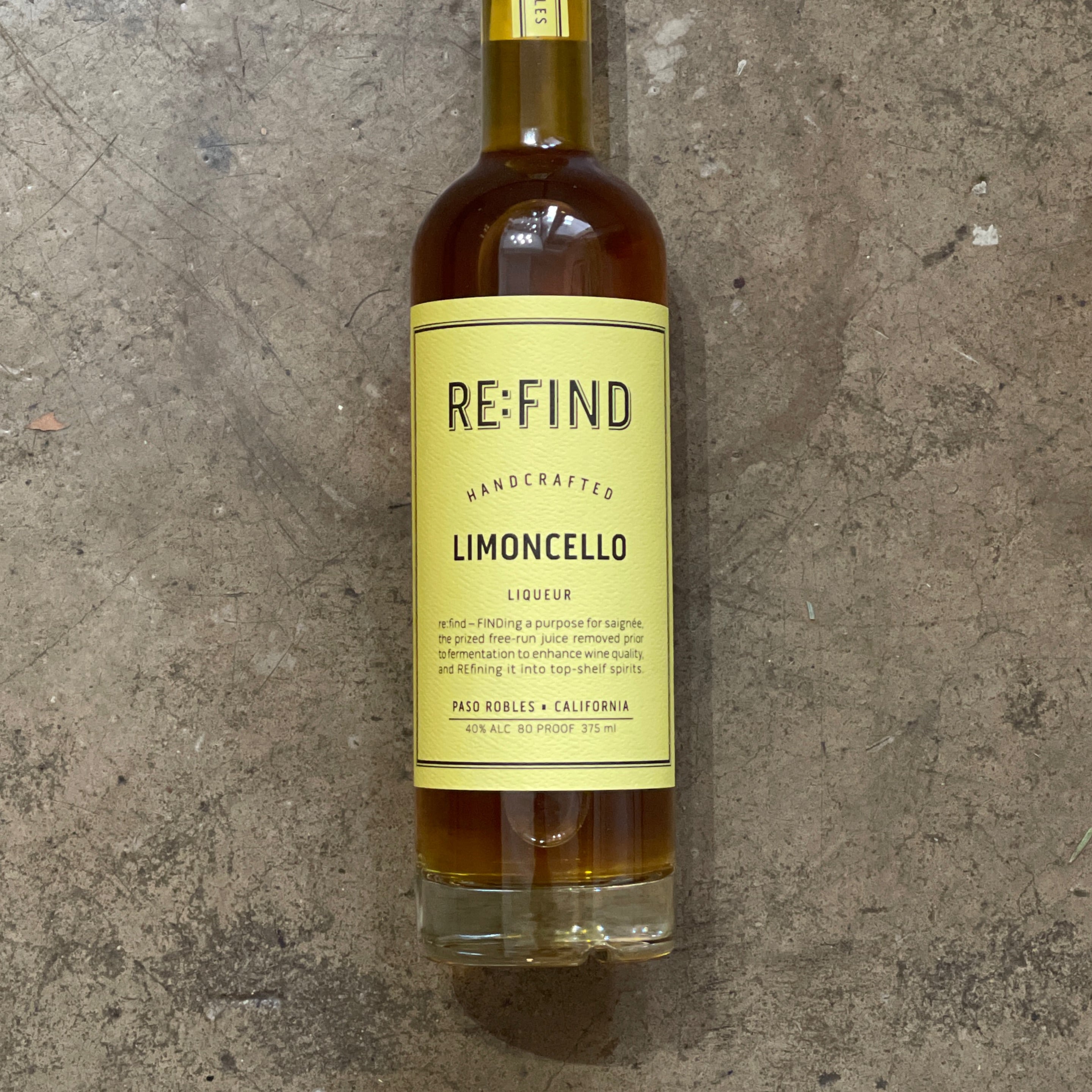 Re:Find Distillery, Limoncello 375mL
