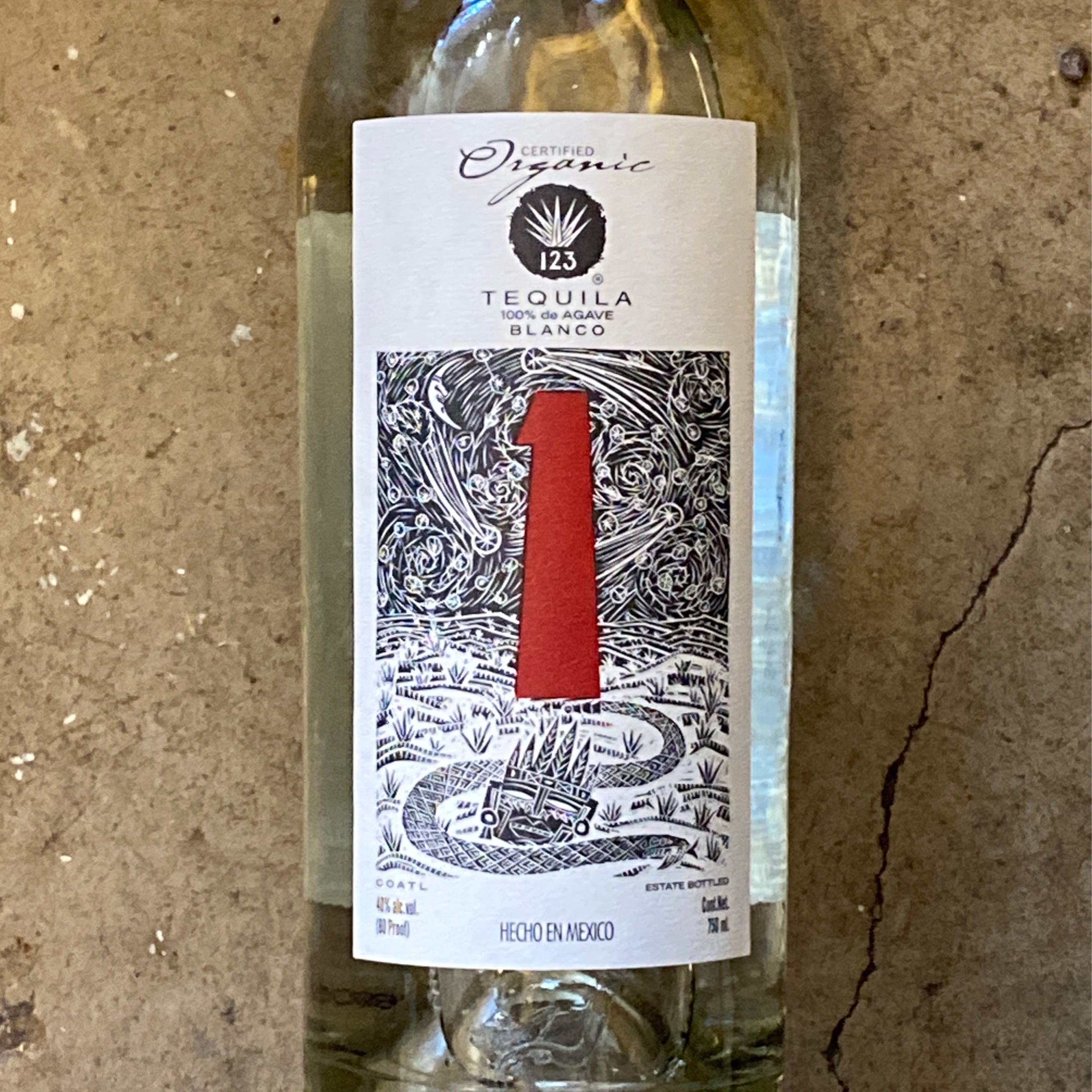 123 Tequila, Blanco Uno Tequila 750mL