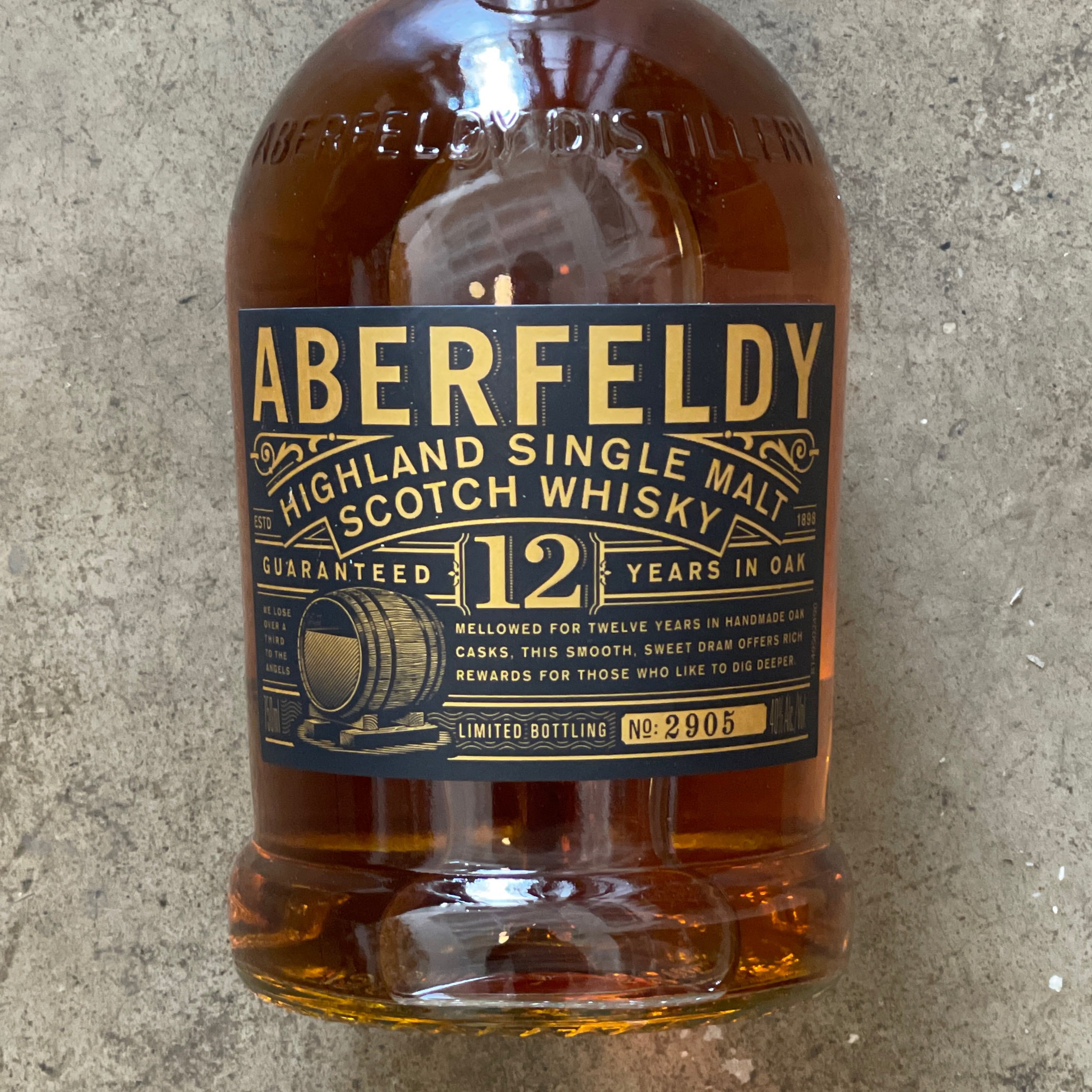 Aberfeldy, 12 Years Highlands Single Malt Scotch Whisky 750mL