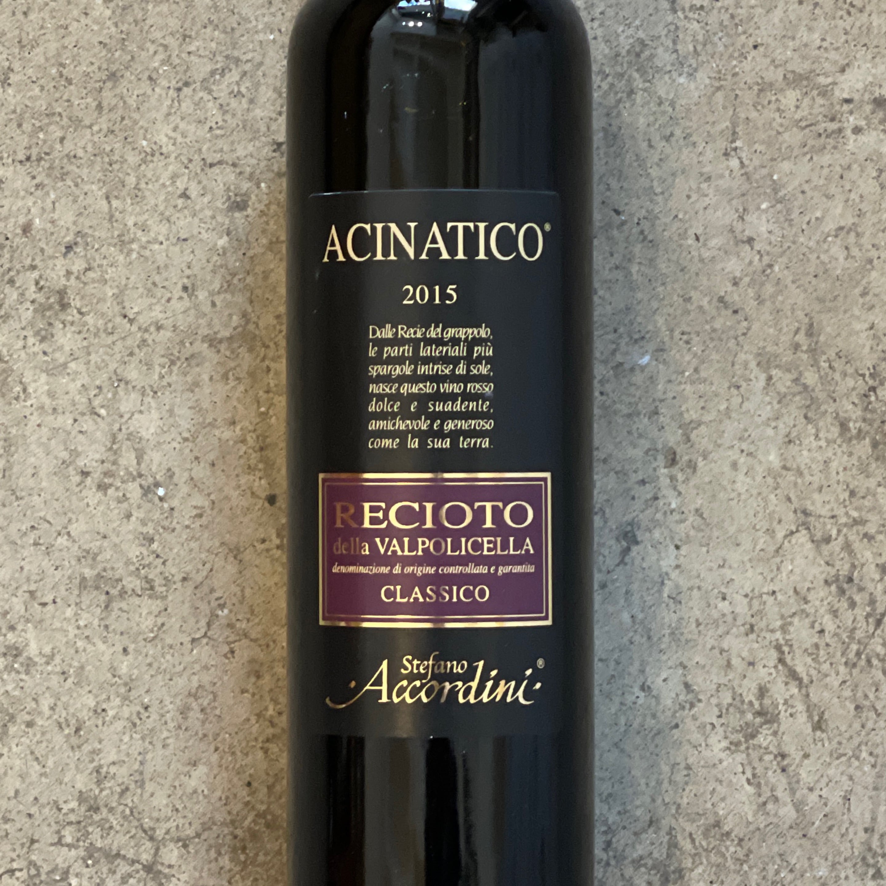 Stefano Accordini, Recioto della Valpolicella Acinatico 2015, 500mL
