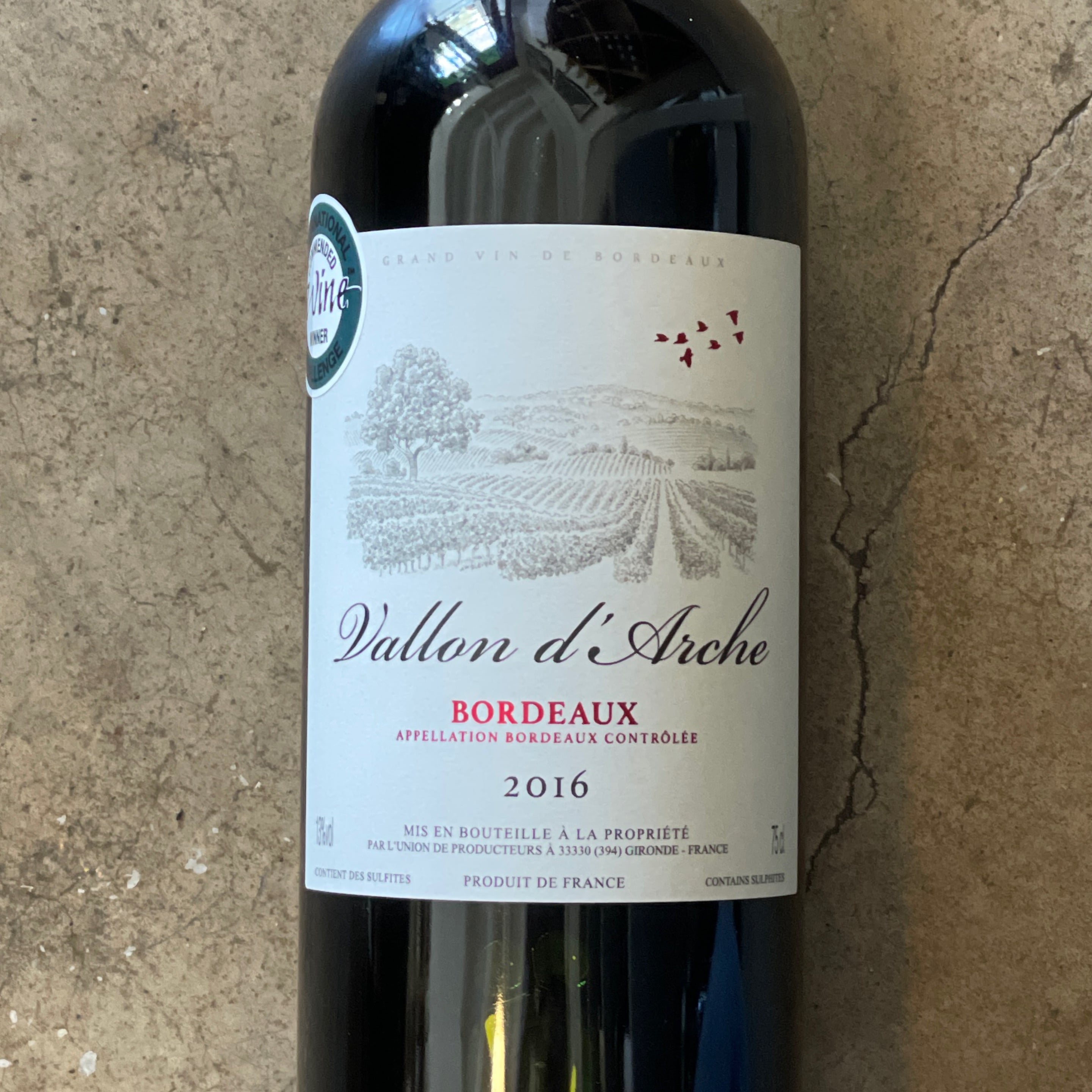 Vallon d'Arche, Bordeaux 2016, 750mL