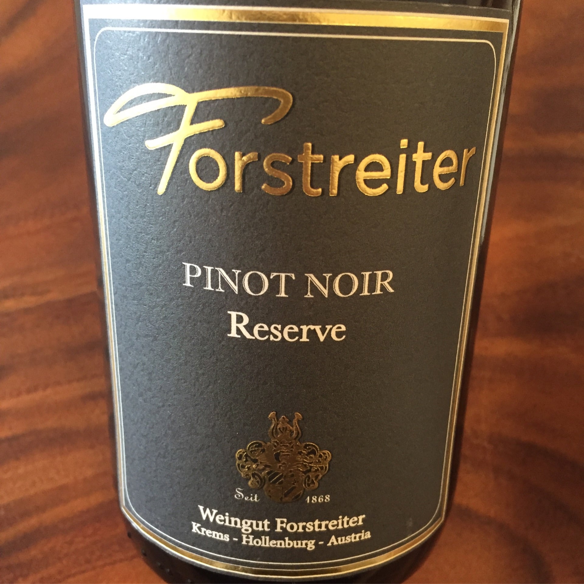 Forstreiter, Pinot Noir Reserve 2015, 750ml