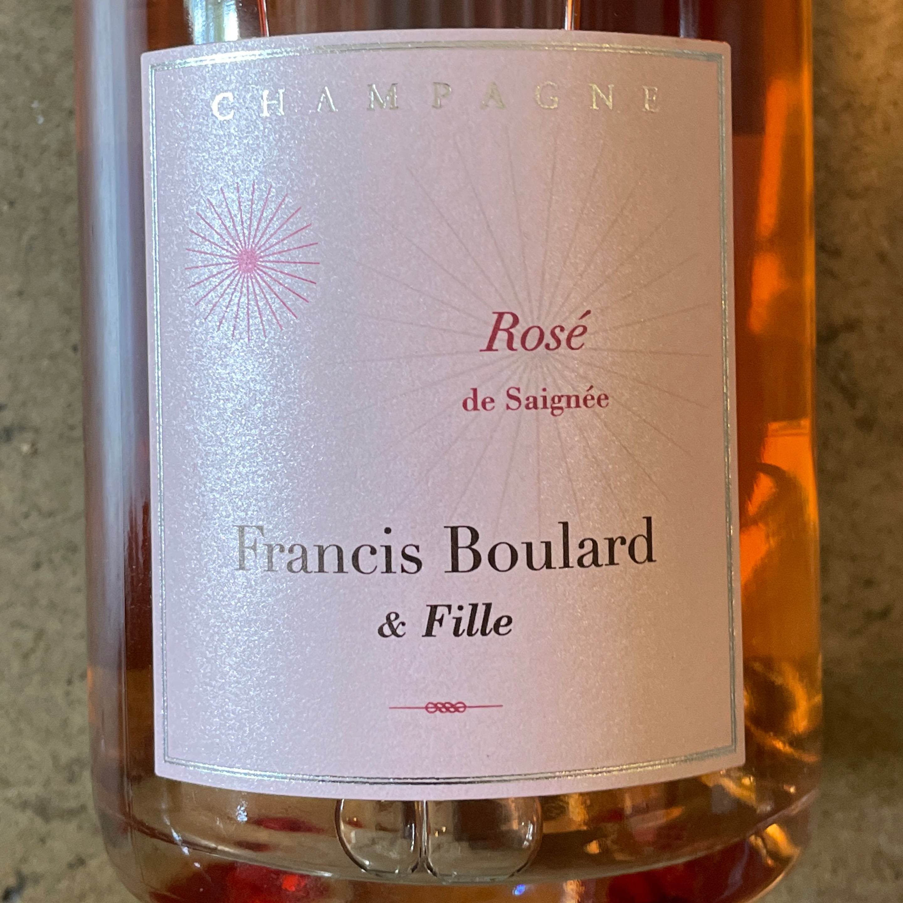 Francis Boulard et Fille, Champagne Rosé de Saignée Extra Brut NV, 750 mL