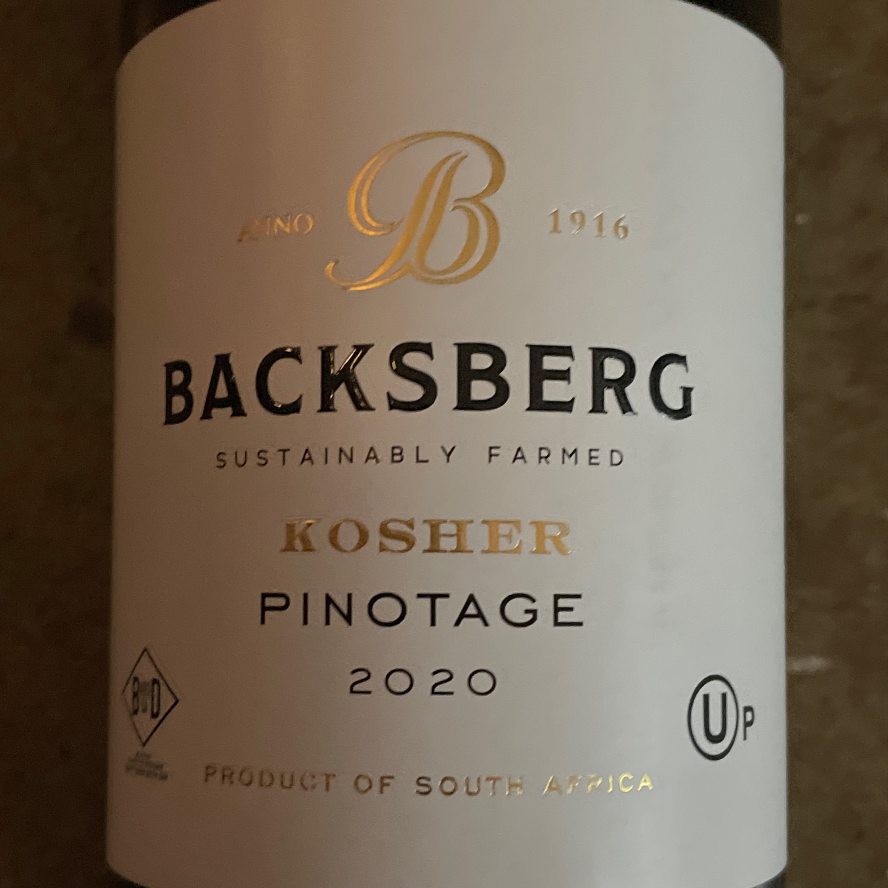Backsberg, Kosher Pinotage 2020, 750 mL